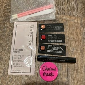 Mary Kay Sample Kit Facial Peel, Lipstick, Mascara, Charcoal Mask